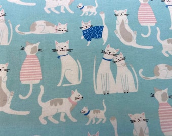 Cats in Sweaters Flannel Fabric sold by the yard - 100% Cotton