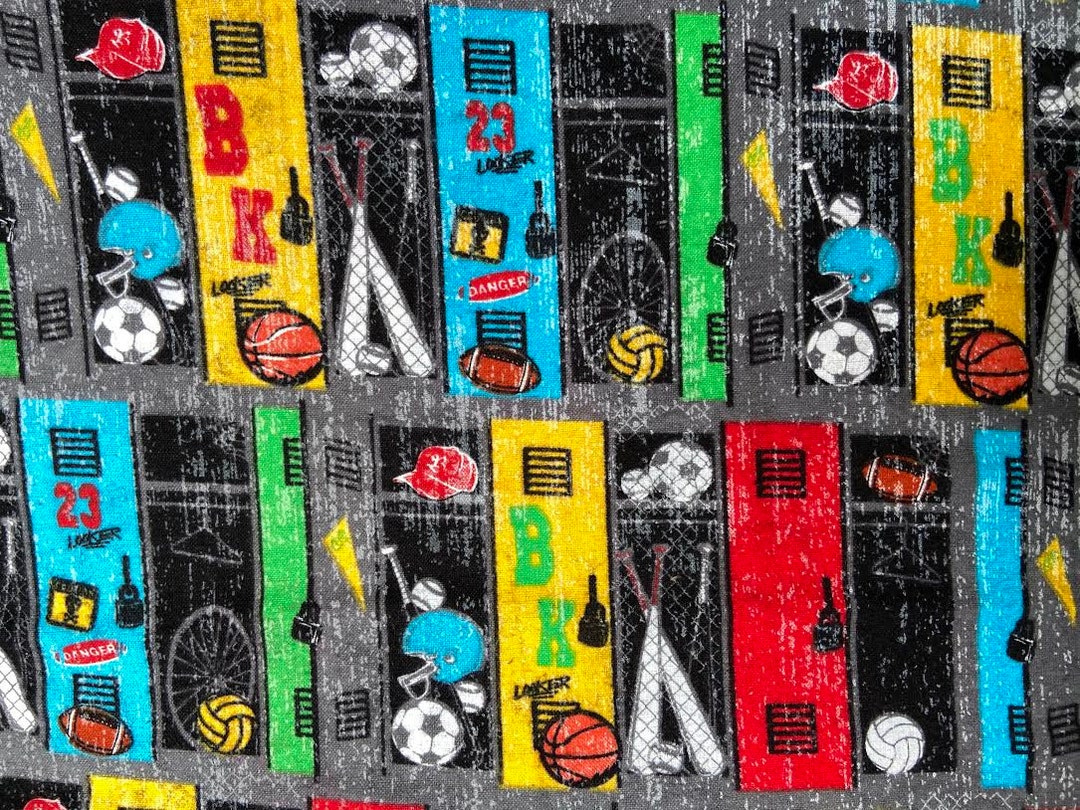 Locker Room Sports Flannel Fabric Sold by Far Quarter and by the Yard