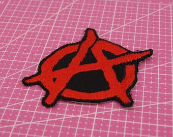 Anarchy Patch | Embroidered Punk Patch | Iron-On & Sew-On | Political Patch | 10cm x 10cm