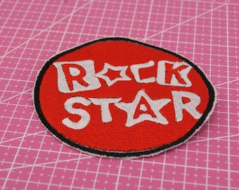Rock Star Patch | Music Patch | Iron-On & Sew-On | Alternative Style | 10cm