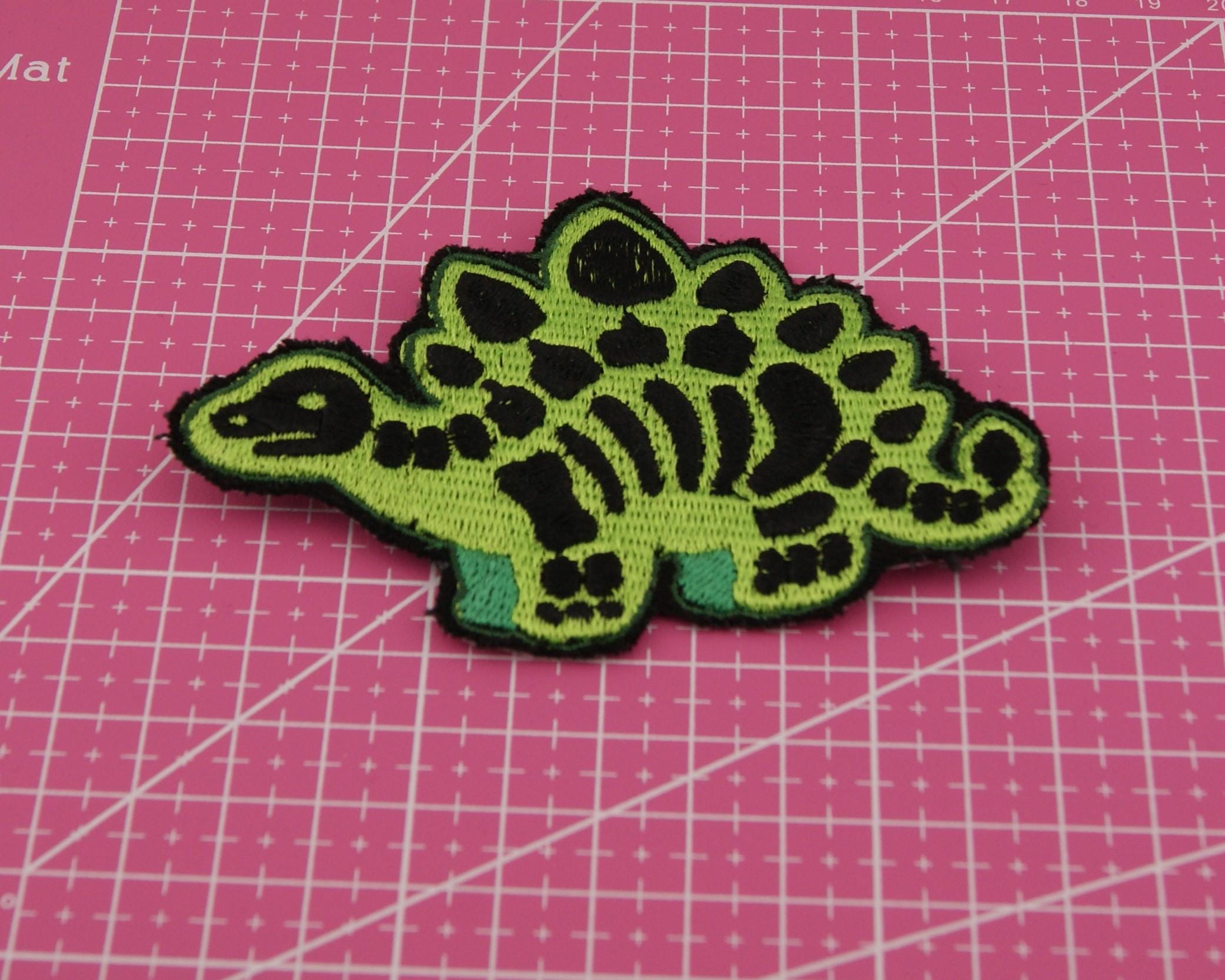 Skeleton Dinosaur Patch | Stegosaurus | Dino Bones | Iron-on & Sew-on ...