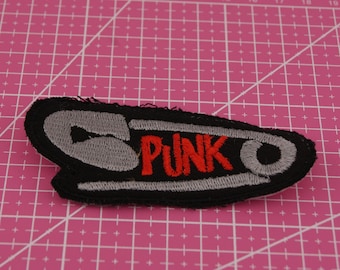 Punk Safety Pin Patch | Punk Rock | Iron-On & Sew-On | Alternative Style | 10cm x 4cm