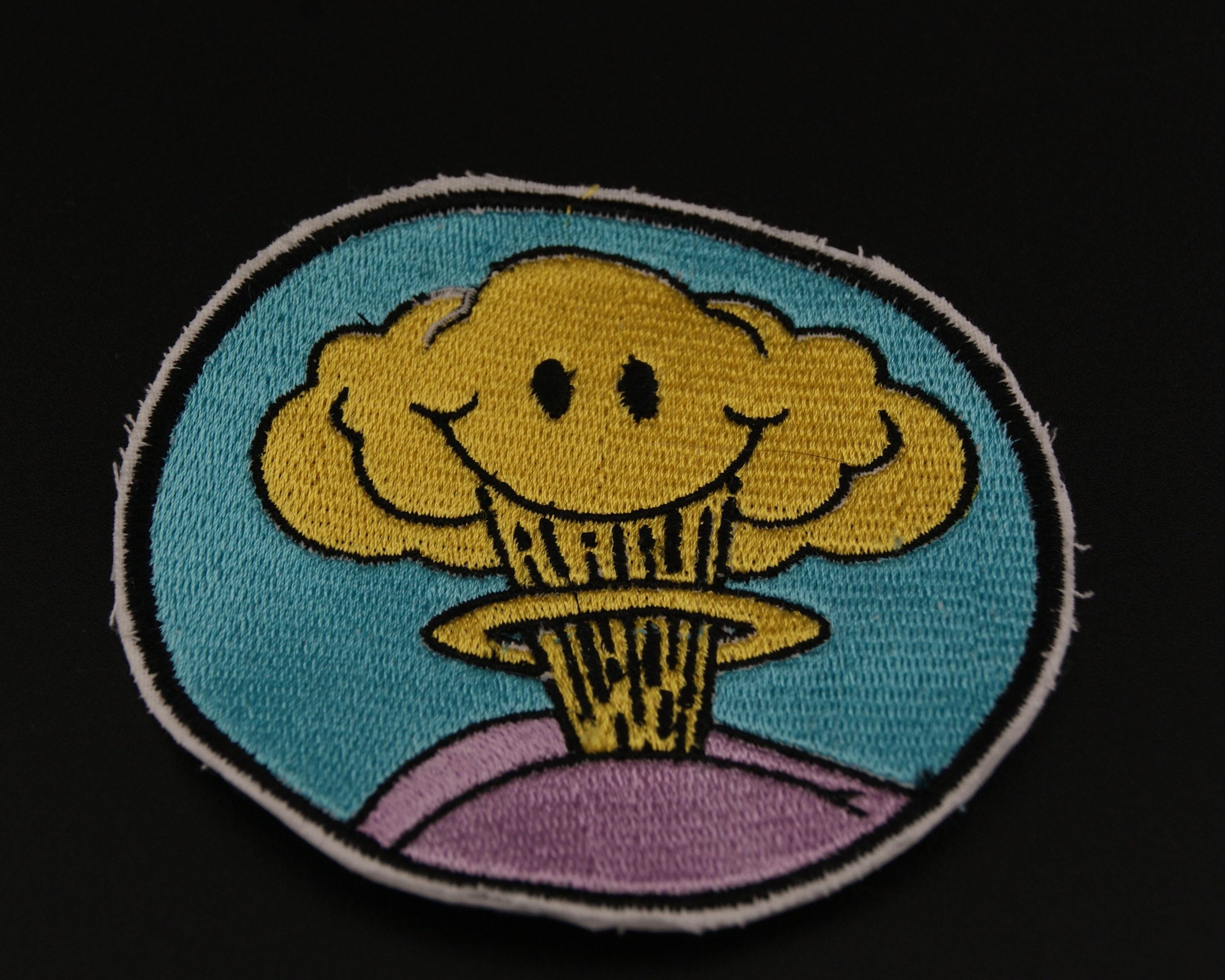 Atomic Fart Patch | Smiley Face Cloud | Mushroom Cloud Patch | Iron-on ...