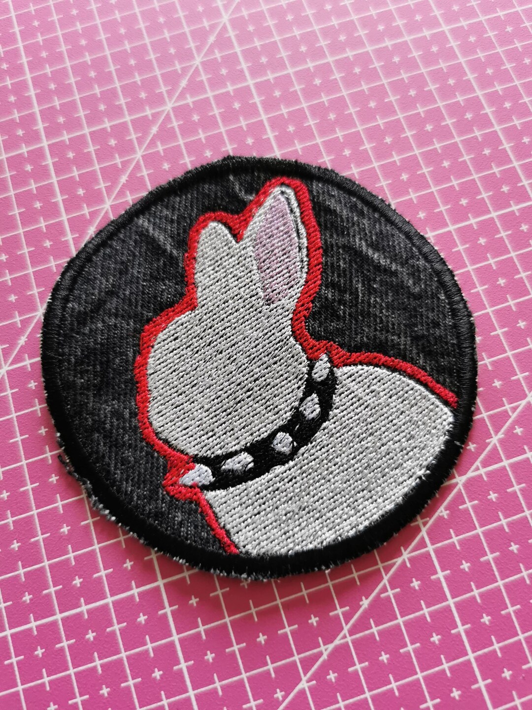 Punk Rabbit Patch, Embroidered Bunny Iron-on, Sew-on Patch, Biker Patch ...