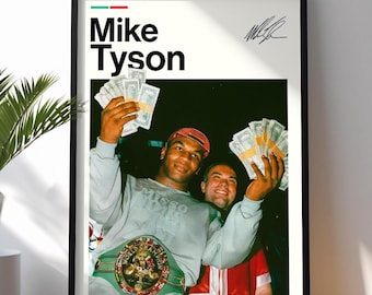 Mike Tyson Poster | Boxing Wall Art | Framed Sports Print | Boxing Legend Decor | Mike Tyson Poster