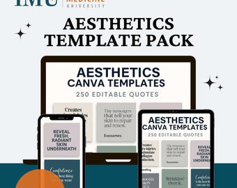 Aesthetics Canva Templates - Med Spa Marketing, Klinikpädagogik (Digitaler Download)
