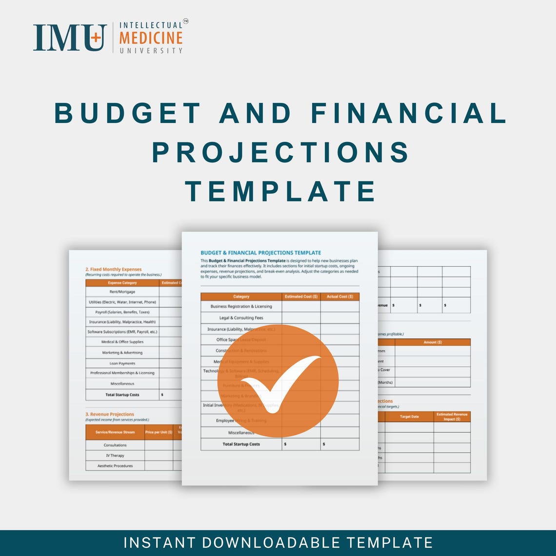 Clinic Financial Projections Template: Startup Budget & Revenue ...