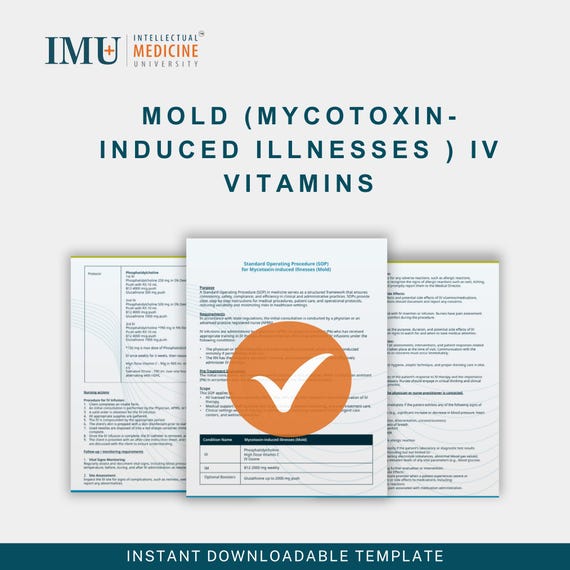 Mold Detox IV Protocol SOP: Mycotoxin Illness, Ozone Therapy (PDF Download)