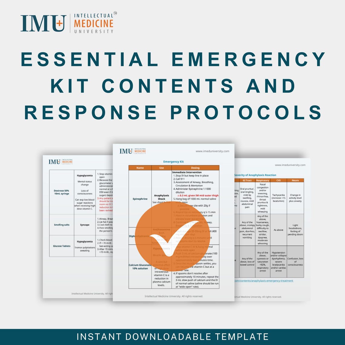 Emergency Kit Contents & Protocols: IV Therapy Clinic Guide (digital ...