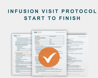 IV Therapy SOP: Infusion Visit Protocol - Intake, Monitoring, Discharge (Digital Editable Download)