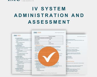 IV System Administration SOP: Solution Types, Flow Rate, Safety (Digital Editable Download Guidebook)