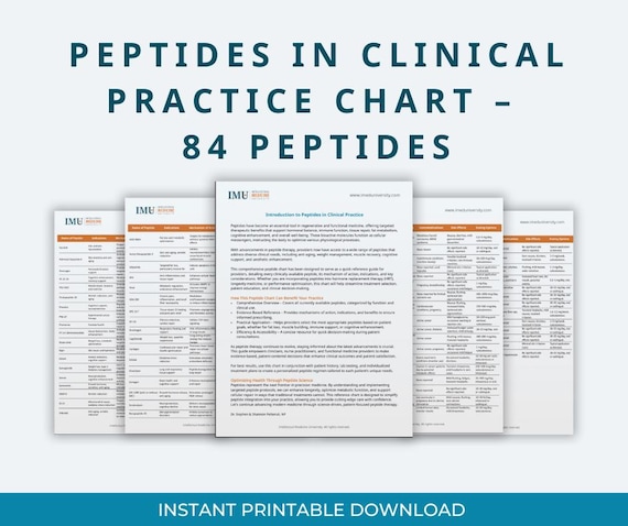 Peptides Clinical Practice Chart: Functional Medicine Reference (Digital Download)