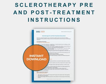 Sclerotherapy Pre and Post-Treatment Instructions – Vein Care, Bruising, Compression and Healing Guide PDF