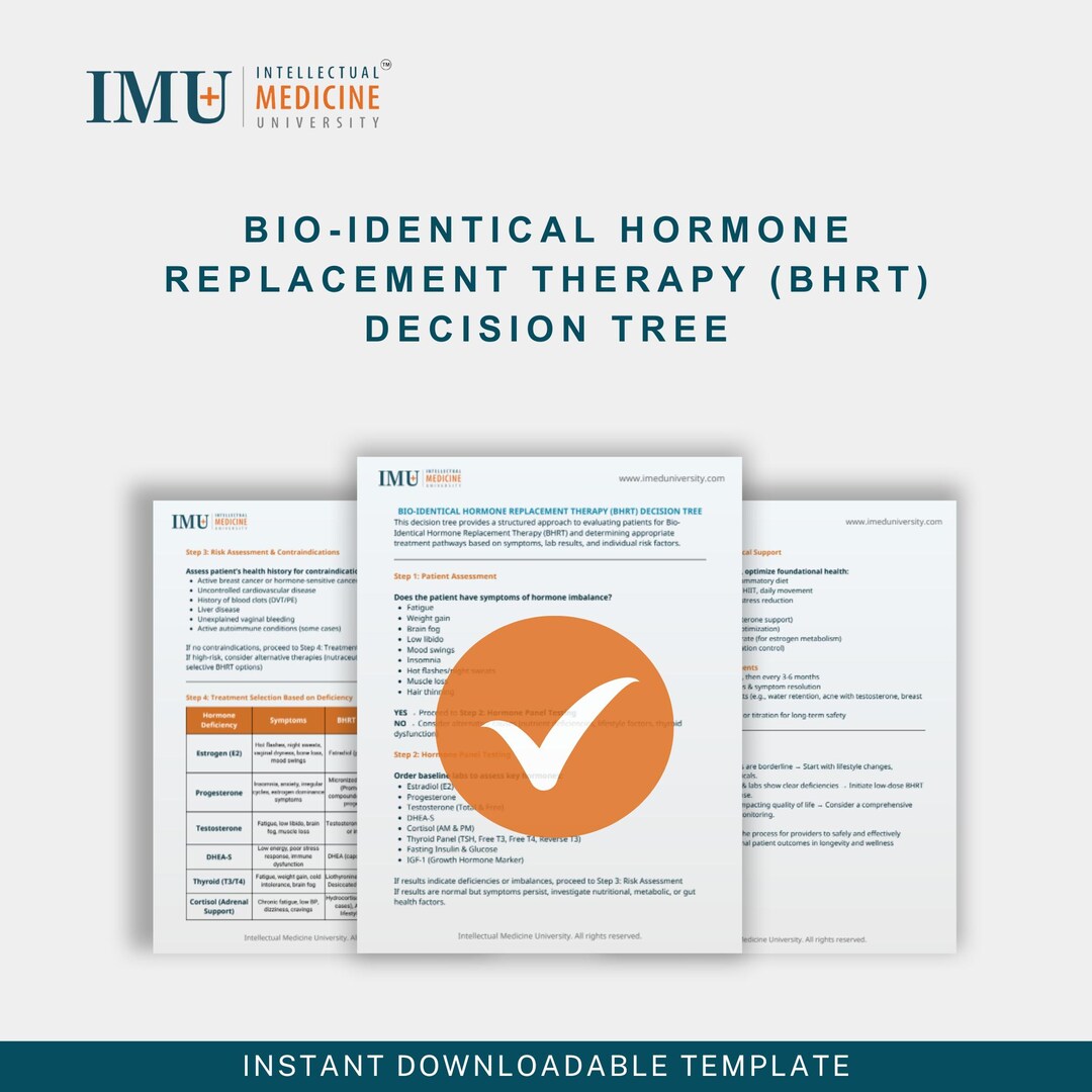 Bio-identical Hormone Replacement Therapy BHRT Decision Tree - Patient ...