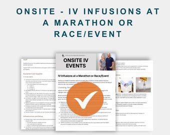 Mobile IV Therapy Event Setup Guide: Licensing, SOPs, and Checklists (Digital Download)