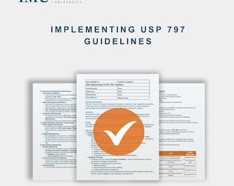 Implementación de las directrices USP 797 SOP: Cumplimiento en la preparación de compuestos estériles, capacitación, monitoreo de salas limpias y seguridad farmacéutica.