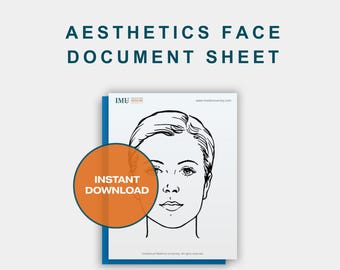Tableau esthétique du visage - Cartographie des injections Medspa et documentation du patient (PDF)
