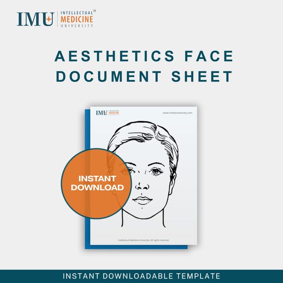 Aesthetic Face Chart – Medspa Injection Mapping & Patient Documentation (PDF)