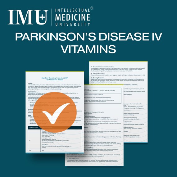 glutathione iv for parkinson's Vitamin Protocol: Chelation & (digital Download peptide duo