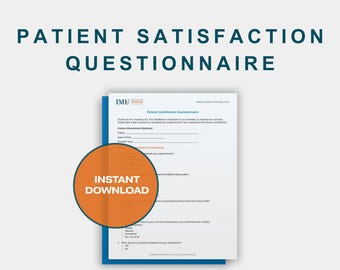 Sondage sur la satisfaction des patients : questionnaire d'évaluation de la clinique (téléchargement numérique modifiable)