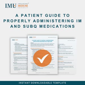 Self-Injection Guide: IM & SubQ Techniques, Site Selection (Digital Editable Download)