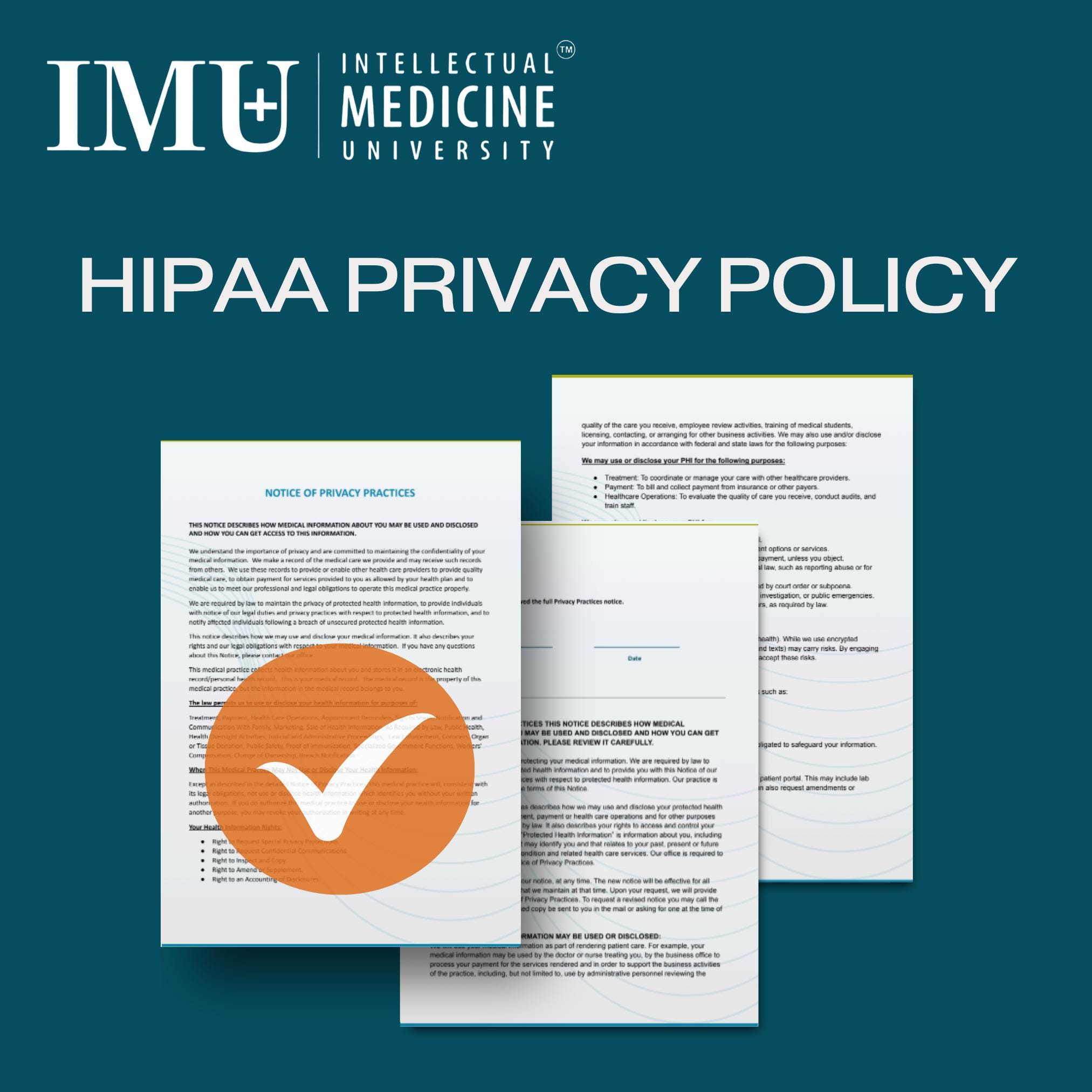 HIPAA Privacy Policy Template – Patient Rights, PHI Use & Federal ...