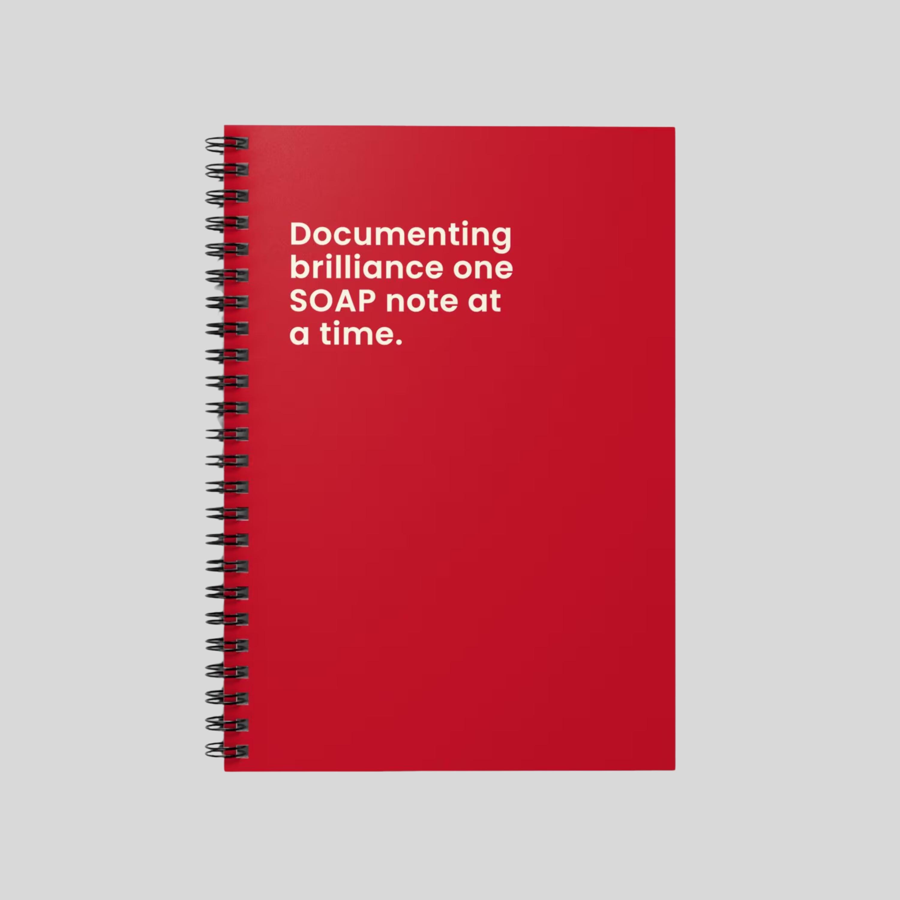 SOAP Note Notebook - Funny Nurse Charting, Healthcare Gift - Etsy