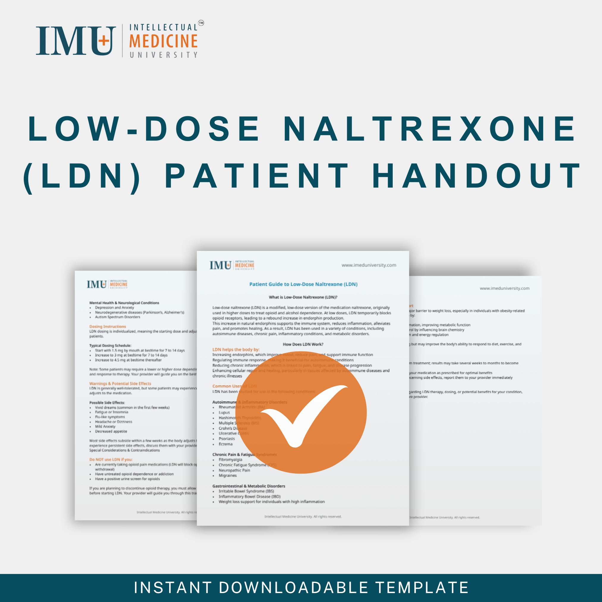Lowdose Naltrexone (LDN) Patient Guide  Immune Modulation, Inflammation  Reduction & Dosing Protocols - Etsy