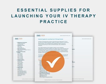 IV Therapy Clinic Launch Checklist: Essential Supplies Guide (Digital Download)