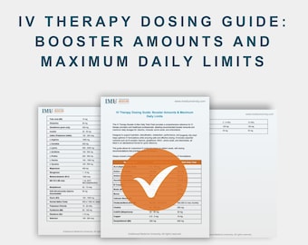 IV Therapy Dosing Guide: Nutrient Amounts & Limits Chart (PDF Download)