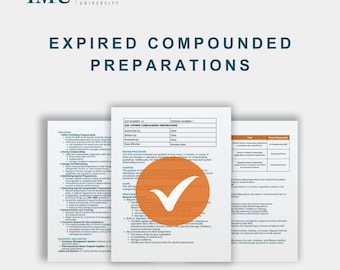 Procedimientos operativos estándar (POE) para preparaciones compuestas caducadas – Cumplimiento de la USP, Residuos de farmacia (Descarga digital)