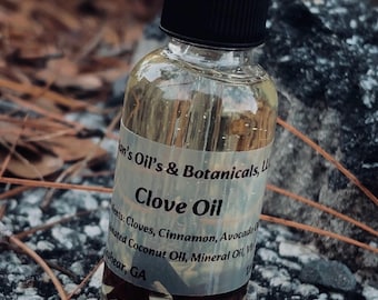 Clove oil 1oz glass dropper bottle