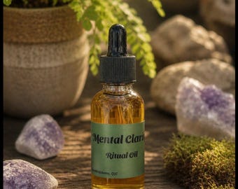 Mental Clarity Oil | Focus & Energy Aromatherapy Roller | Herbal Infused Ritual Oil