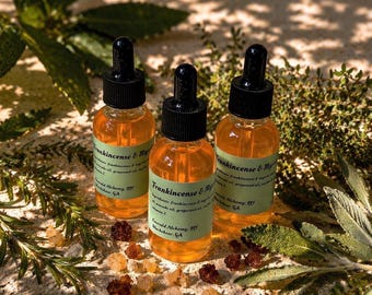 Frankincense & Myrrh Body Oil – Resin Infused, Hydrating Ritual Oil