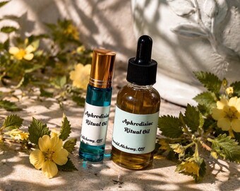 Aphrodisiac Ritual Oil | Love Attraction Candle Dressing (30mL Dropper or 10mL Roller)