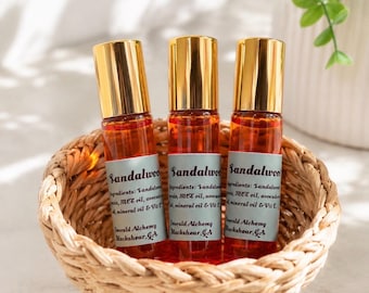 10 mL Sandalwood & Myrrh Roll On Cologne Oil – Warm Woody Unisex Perfume, Long‑Lasting Fragrance