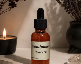 Domination Ritual Oil | Commanding Spell Oil | Control Oil | Power Spell | Leadership and Confidence Oil | Anointing Oil 30mL