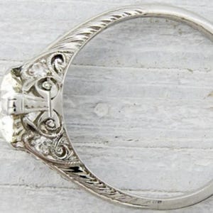 1890s Vintage 1.80Ct Old European Cut Diamond Art Deco Ring Vintage Ring In 935 Argentum Silver Ring Engagement Bride Ring Mid Century Ring