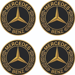 Mercedes Benz Sticker 8 X 3 cm Round (30 mm) Sticker Logo Tuning AMG Design Waterproof Heat Protection Weatherproof