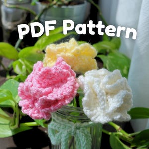 PDF Häkelanleitung für Blumen: Flauschige Nelken (Digitaler Download)