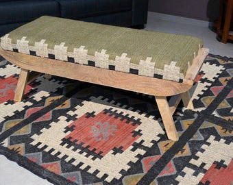 Kilim Wooden Bench