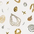 Gold & Silver OLEA Journal Charms, Refillable Leather Journal Accessory, Notebook Charm, Planner Decoration, Elastic-Bound Embellishment product logo