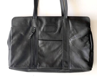 Leather Laptop Bag, Leather Business Bag, Black Leather Computer Bag