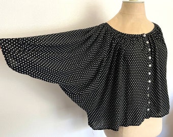 Polka Dot Button Down Top Large