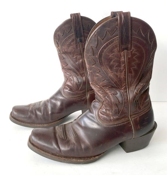 Leather Boots, Leather Cowboy Boots, Ariat Leathe… - image 1