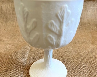 Milk Glass Goblet Compote Footed Bowl