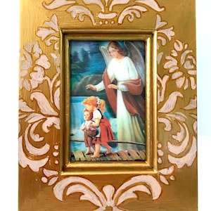 Angel Baby Gift Lenticular Angel Guardian Angel With Children Baby Room Decor Child Gardian Angel
