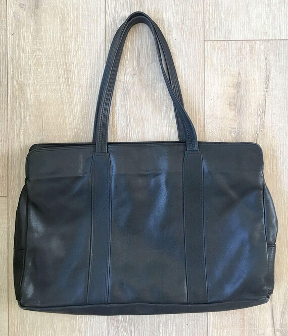 Leather Laptop Bag, Leather Business Bag, Black L… - image 3