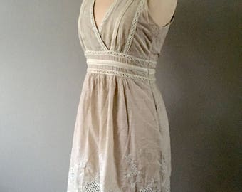Vintage Embroidered Cotton Lace Dress, Size 4