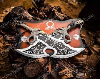 God of War Blades of Chaos Replica Stainless Steel Kratos Metal Prop Fantasy Wall Decor Gift